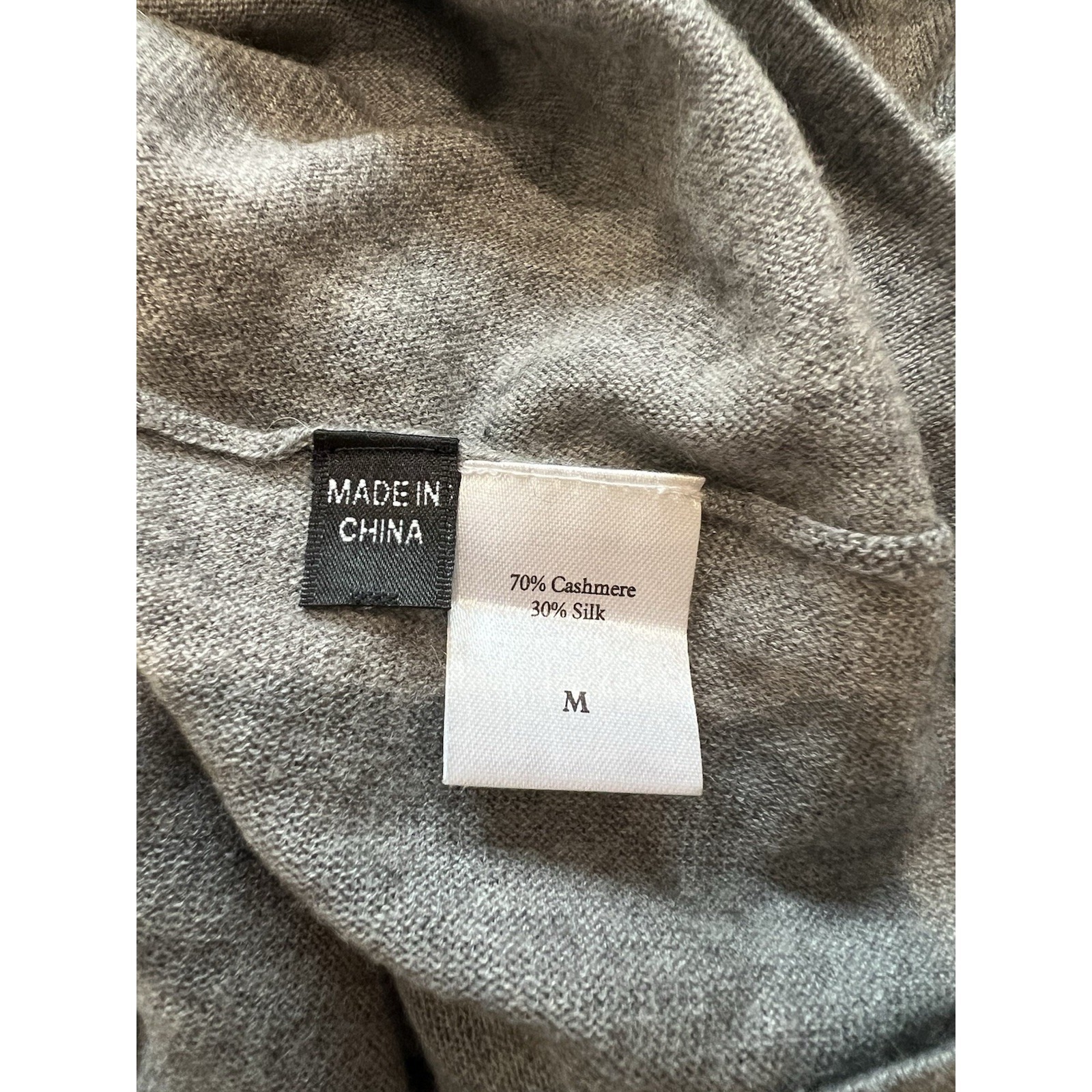 N.Peal Cashmere & Silk Sweater Dress Gray Quiet Luxury Minimalist Classic Soft — image 5 of 7
